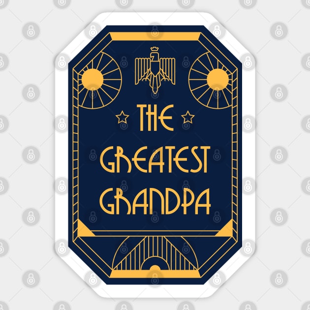 The Greatest Grandpa - Art Deco Medal of Honor Sticker by Millusti